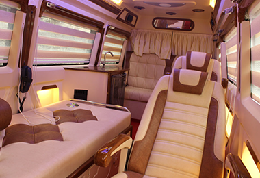 Reclining Sofa Seats Tempo Traveller